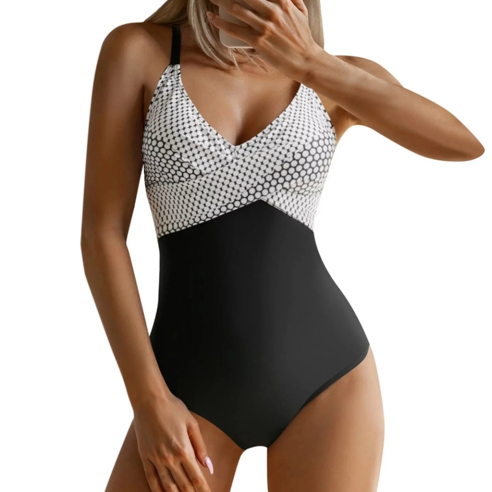 One Piece Abstract Swimsuit